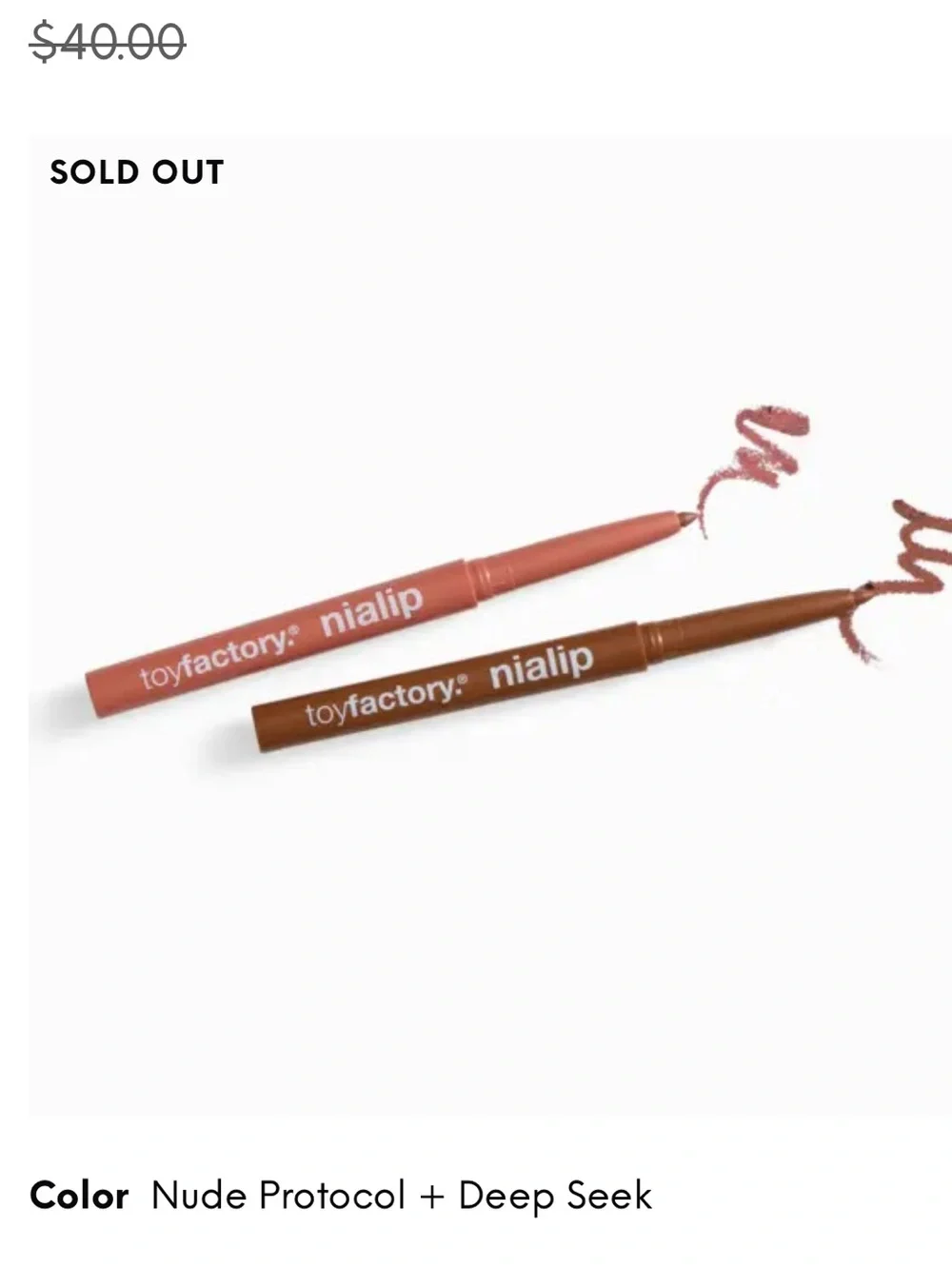 Toy Factory Niacinamide Infused Lip Liner Duo Kit